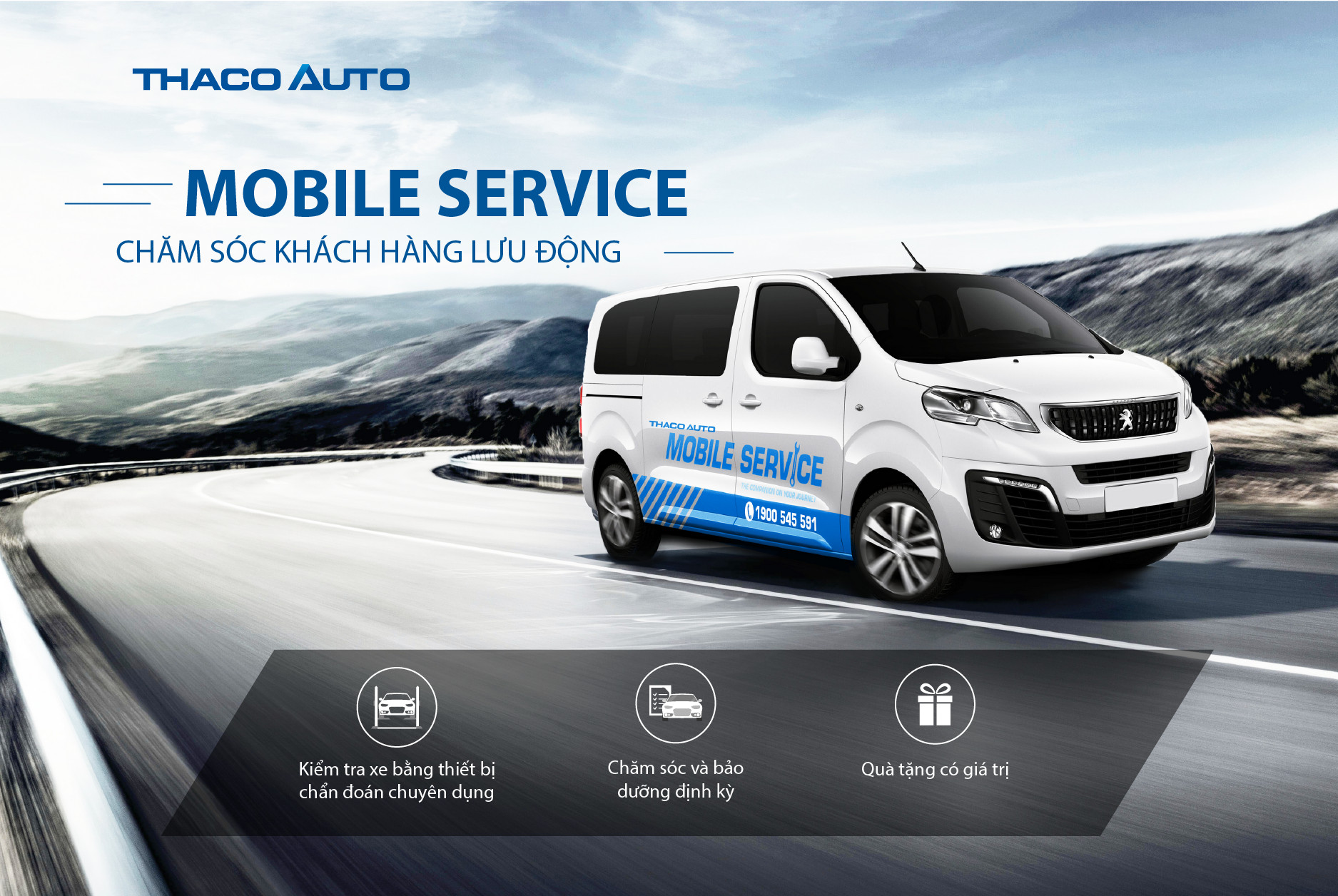 THACO AUTO LẠNG SƠN tiếp tục đẩy mạnh chương trình sửa chữa lưu động Mobile Service, mang dịch vụ chính hãng đến gần hơn với khách hàng.