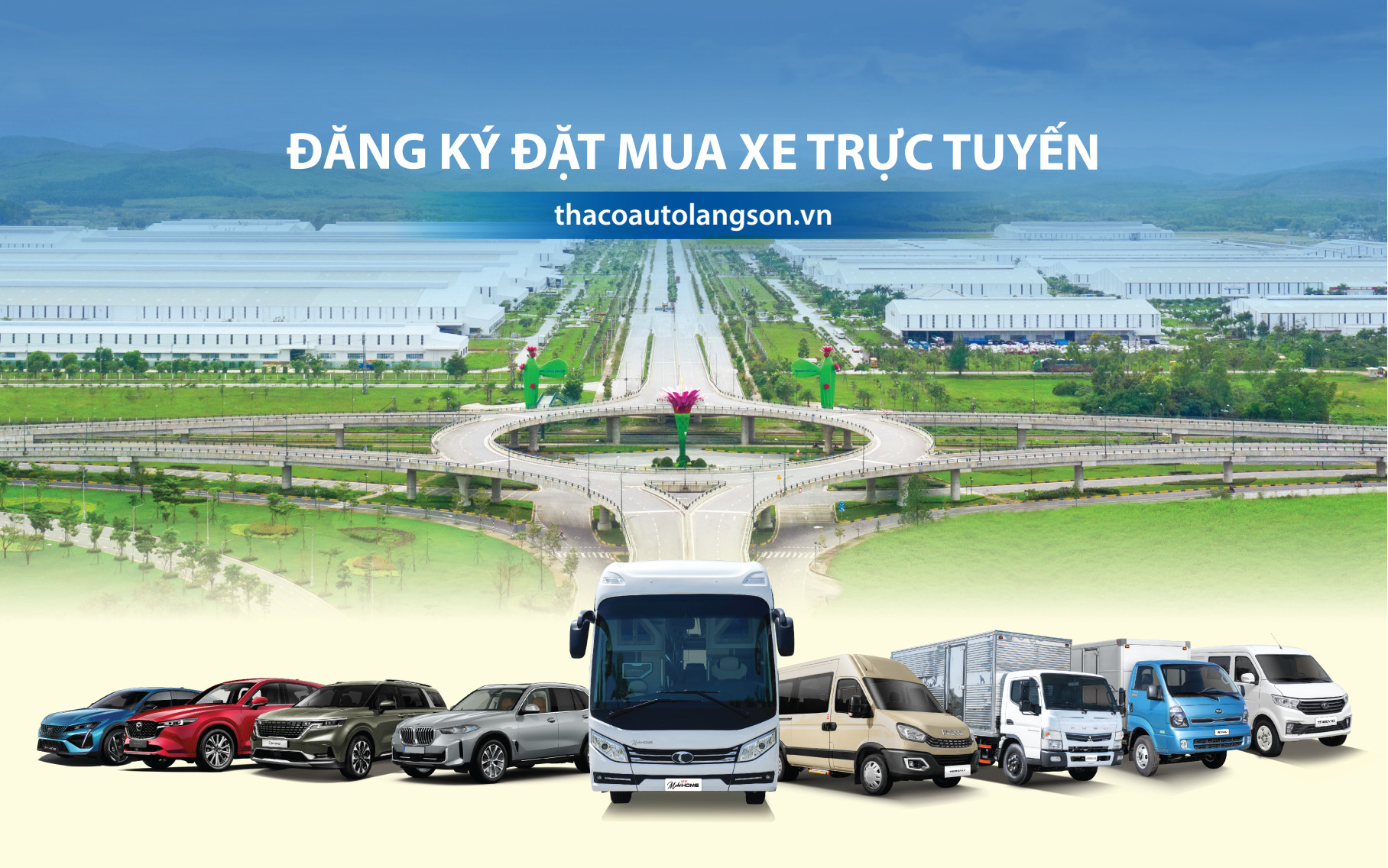 Trải nghiệm tính năng đặt mua xe trực tuyến trên website THACO AUTO LẠNG SƠN